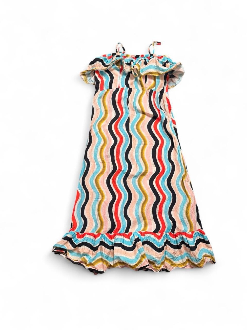 FARM RIO - SLEVELESS RUFFLE MAXI DRESS - Picture 3 of 6